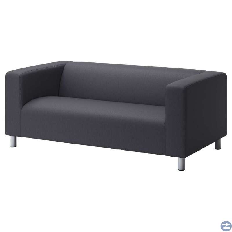 IKEA Klippan 2-sitssoffa Svart Klädsel