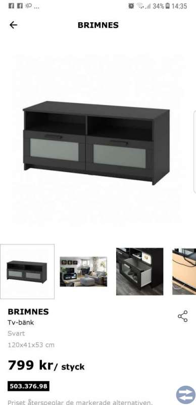 Tv-bänk brimnes