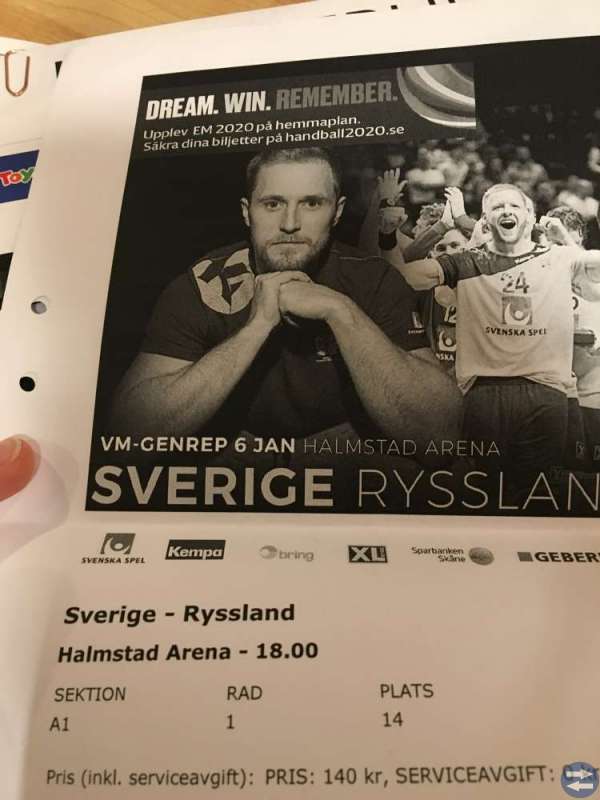 Handbollsbiljetter Sverige- Ryssland