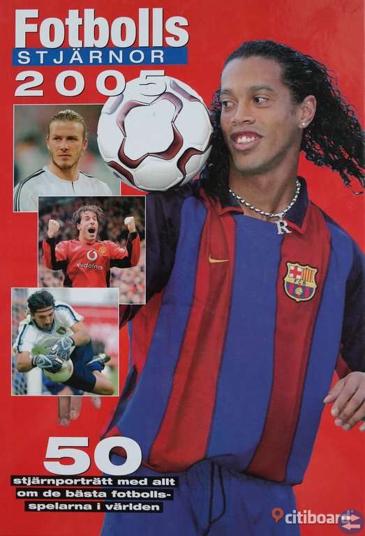 BOK Fotbollssjärnor 2005. 44 kr.