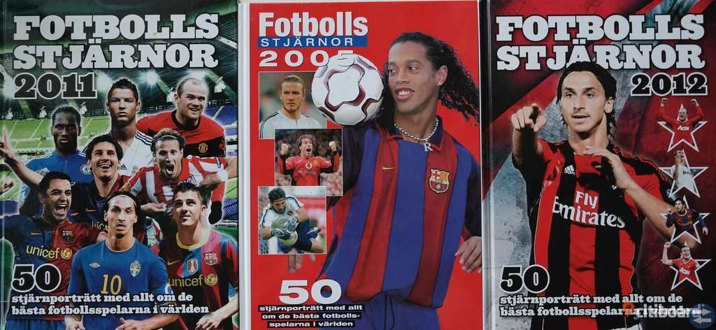 BOK Fotbollsstjärnor 2005,2011,2012. Köp 3 för 99 SEK