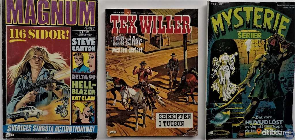 Magnum, Tex Willer, MYSTERIE serier