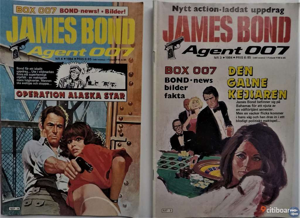 James Bond, Agent 007, serietidning 1984-3, 1984-4,