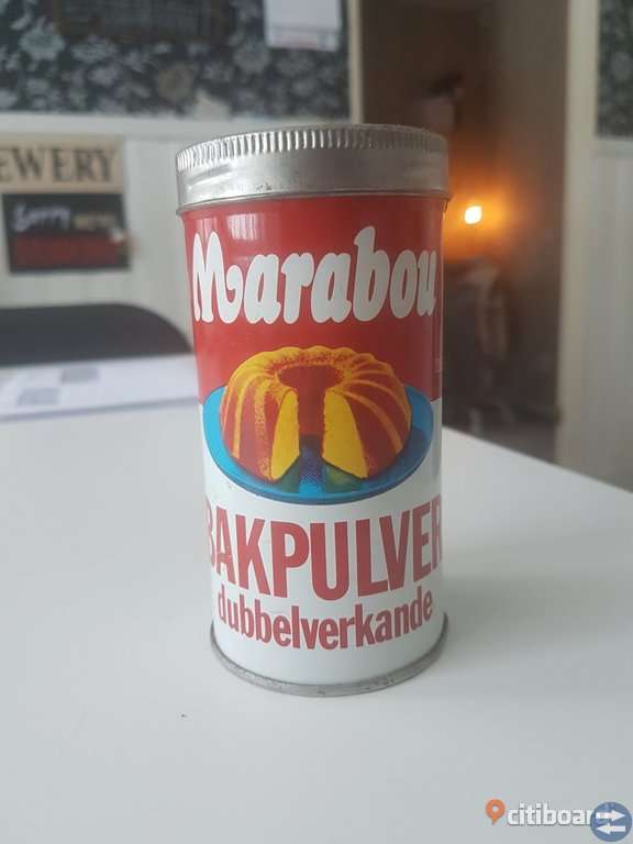 Retroburk Marabou bakpulver