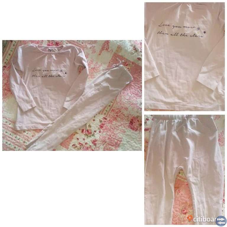 Pompdeluxe två delad pyjamas stl 110/116