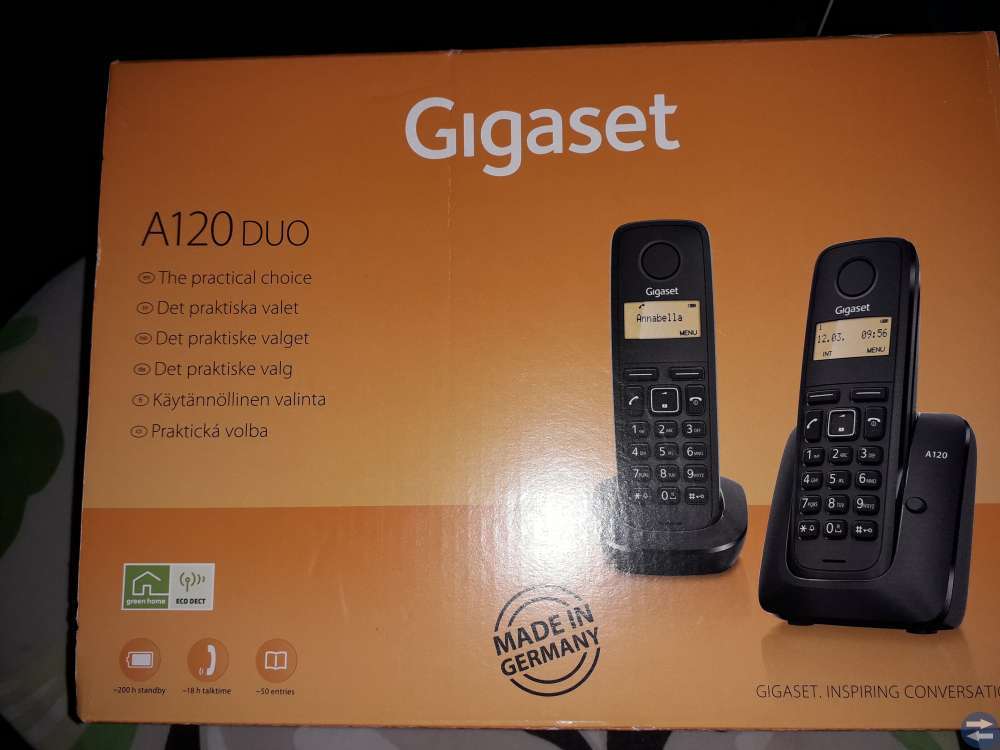 Bärbar telefon Gigaset A120 Duo