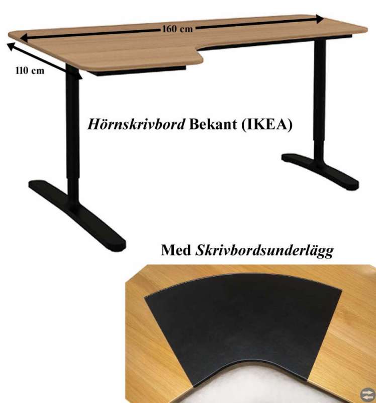 Skrivbord med skrivbordsunderlägg