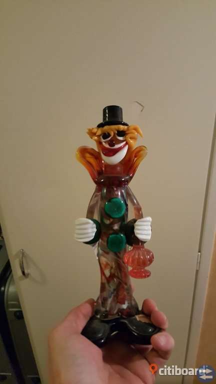 Clown från murano glas