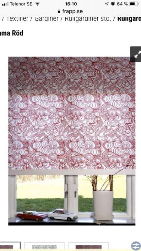 Mairo rullgardin röd Blomma 90cm
