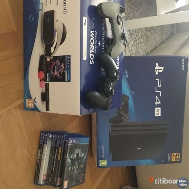 Ps4 med VR +spel+2hkk