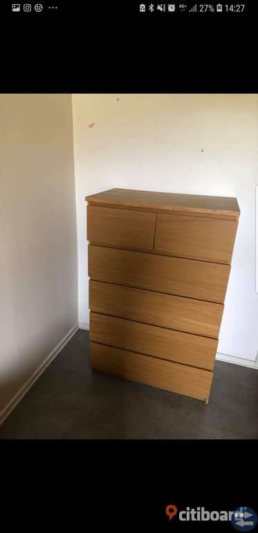 MALM BYRÅ 6 lådor