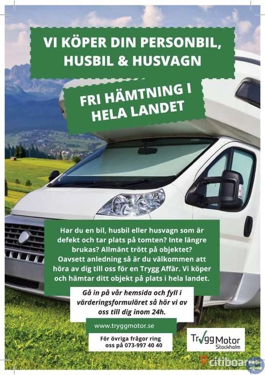 VI KÖPER DIN HUSVAGN ELLER HUSBIL