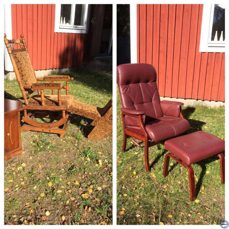 Gungstol och fåtölj