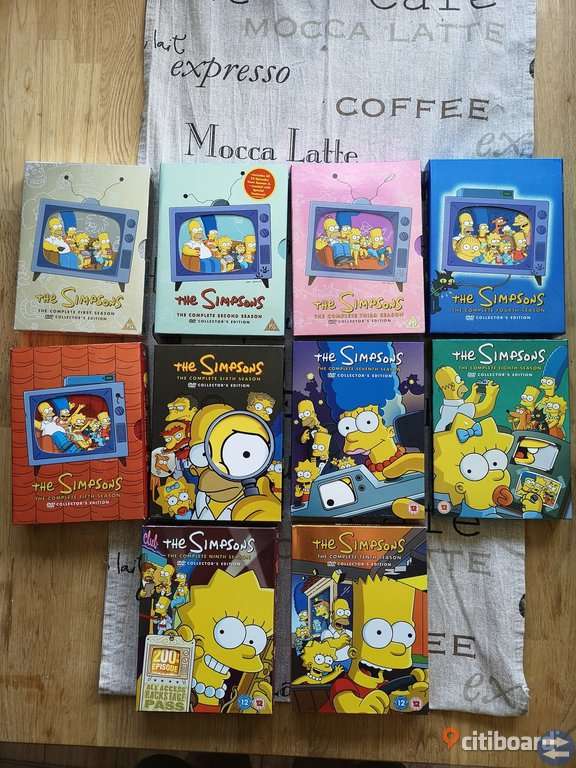 Simpsons DVD-boxar säsong 1-10