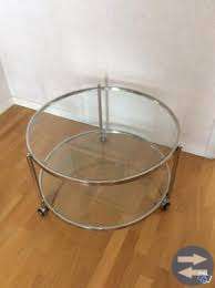 Önskar köpa runt soffbord i glas