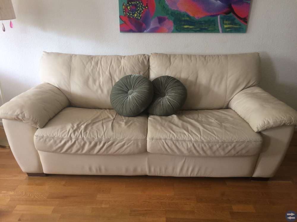 Bäddsoffa, skinn
