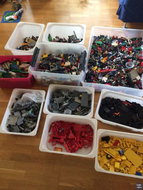 Lego blandat mer än 10 kg. Technic, Bionicle, City