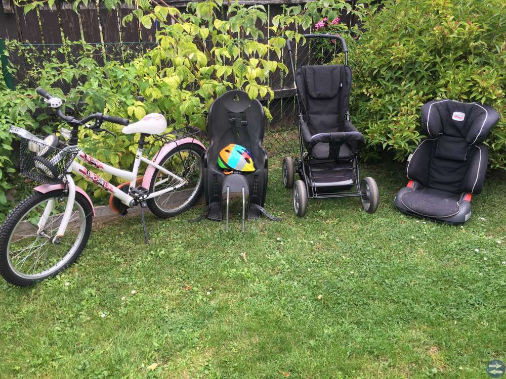 Sulky, cykel, bilbarnstol, barnstol cykel+hjälm