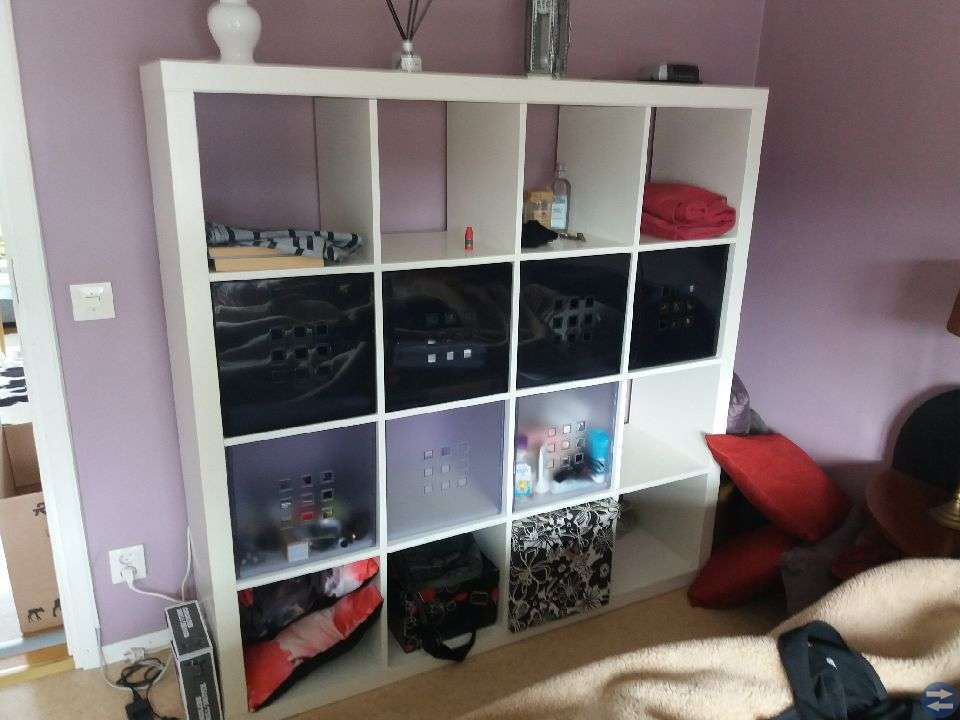 Ikeahylla med backar 7 st