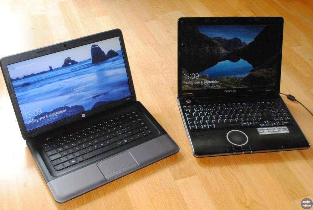 Två laptops - HP 255 med 8 GB & SSD / Packard Bell