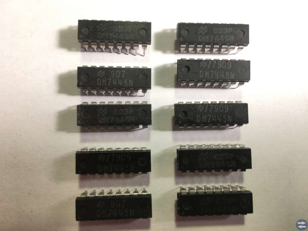 IC-krets BCD-Decimal omvandlare 10 st Begagnade