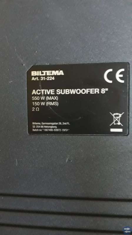 Högtalare (Subwoofer 8