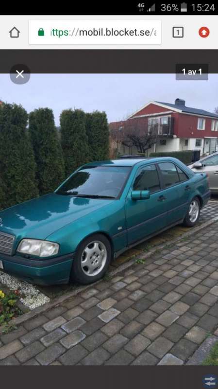 Mercedes 180c nybesiktad