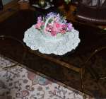 Bruntonat Glasbord från 1979 m. 24K bladguld