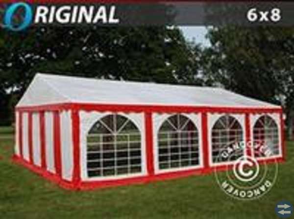 Partytält Original 6 x 8 m PVC Vit Vänersborgtorget.se PE eller PVC: Vad ska mitt partytält vara gjort av